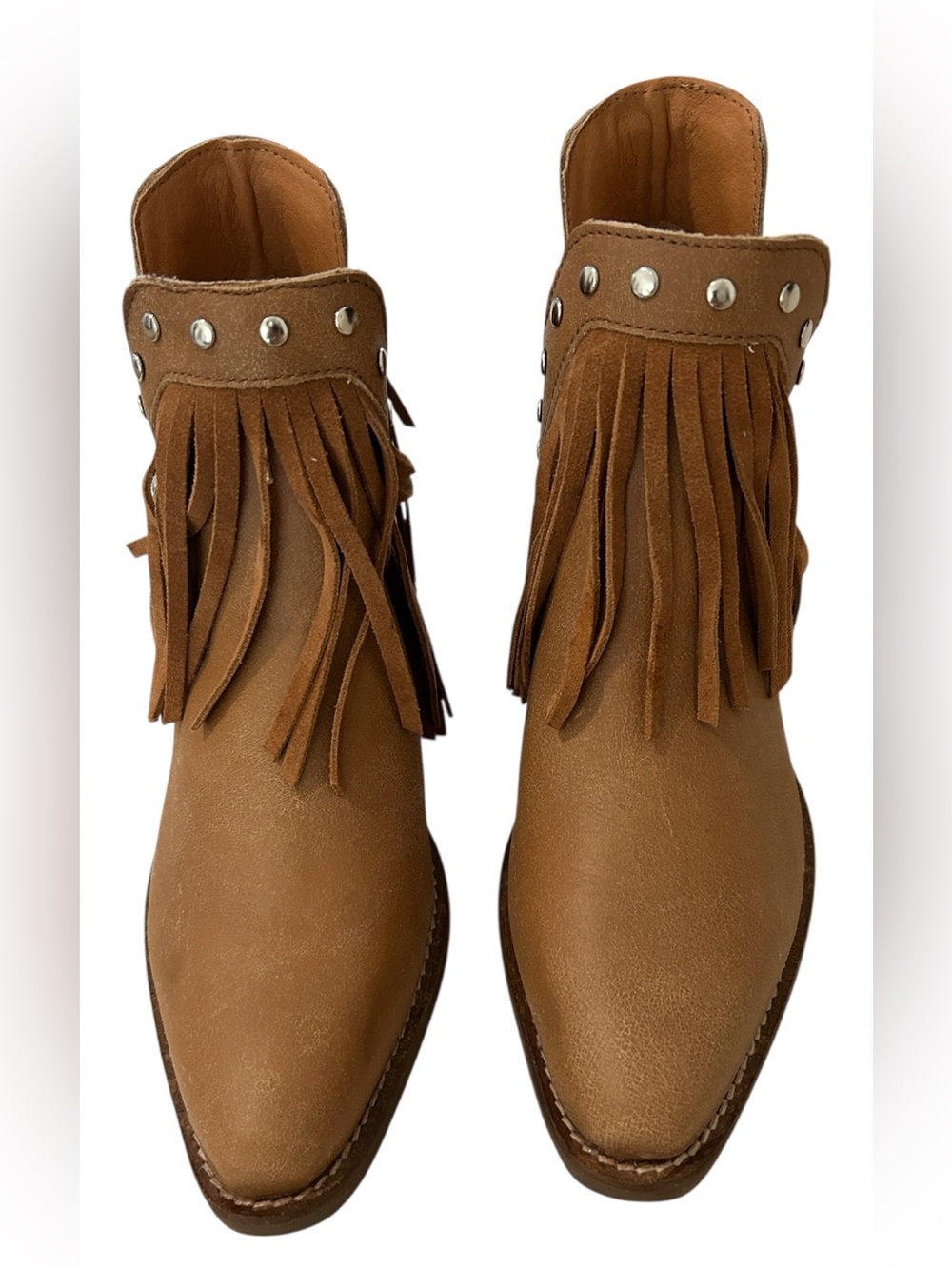 Dingo Western Boots Womens Fine N' Dandy Fringe Studs Ankle, size 9.5, NWOT